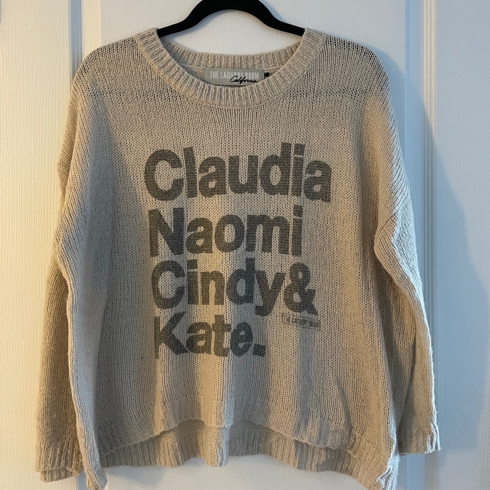 The Laundry Room Supermodel Slogan Sweater